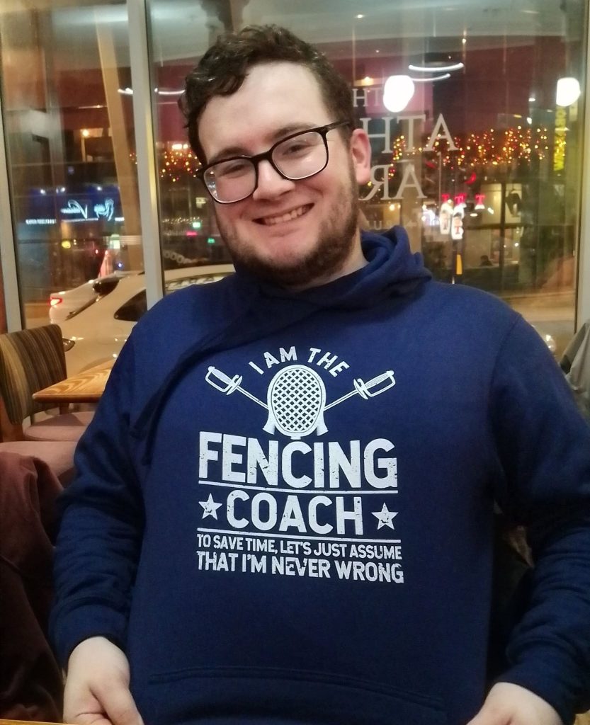 Alex our fencing coach