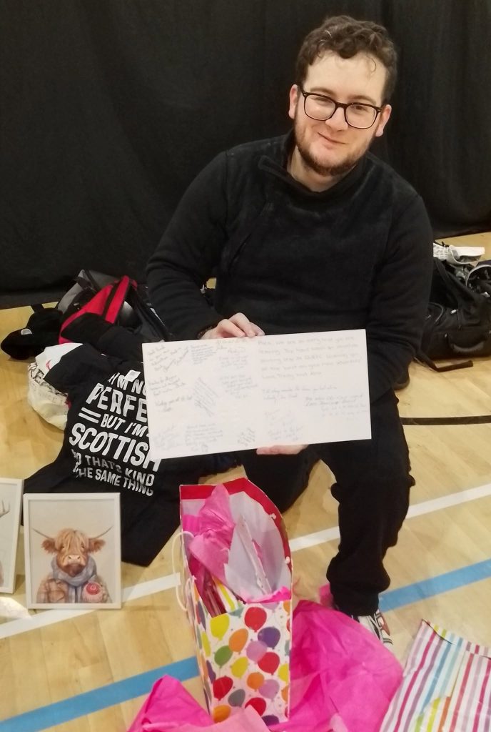 Coach Alex leaving present